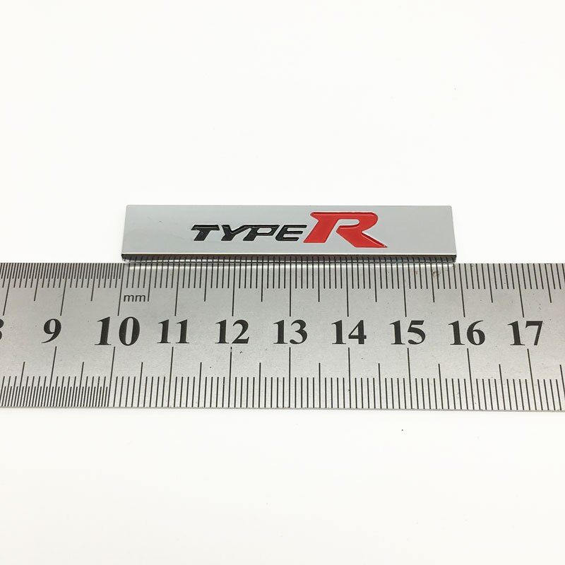 2Pcs 3D Metal Type R Typer logo Car Side Fender Rear Trunk Emblem Badge Decals for Honda City CR-V XR-V HR-V CIVIC Spirior