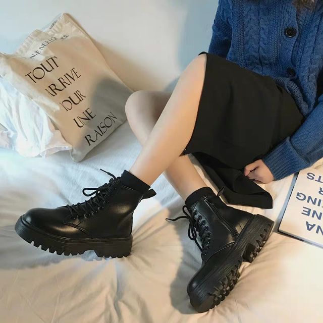 (SẴN 1 SỐ SIZE) Giày BOOT Da Nữ Đế 4 phân Khoá kéo SÀNH ĐIỆU | BigBuy360 - bigbuy360.vn