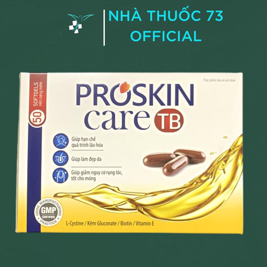 Proskin Care - Viên uống làm đẹp da, sáng da, ngừa thâm nám, ngừa lão hóa, ngăn ngừa rụng tóc Hộp 60 viên