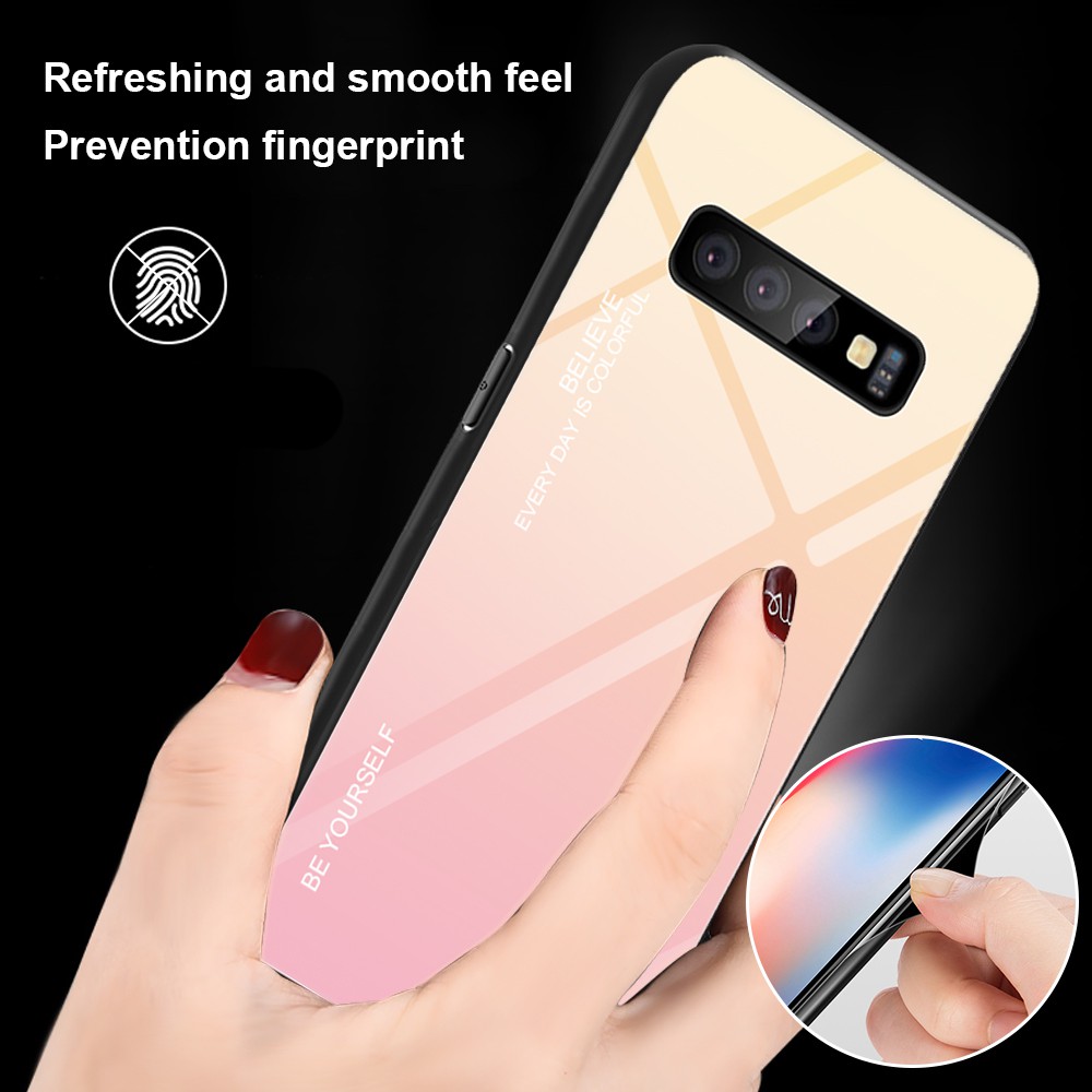 Ốp điện thoại tráng gương màu gradient cho Samsung Galaxy A5 2017 A7 A8 2018 S8 S9 S10 Plus S10e Note 9 8