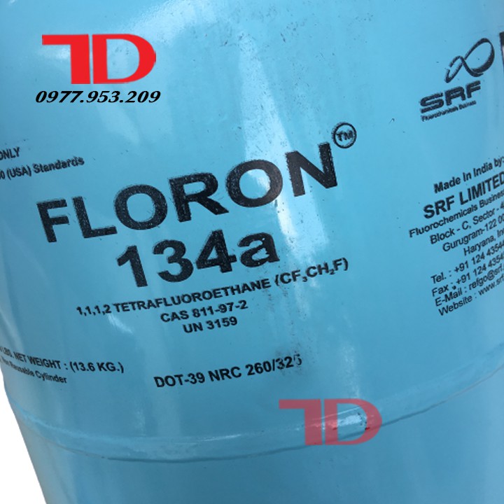 Môi chất lạnh tủ lạnh R134 ẤN ĐỘ 13.6KG FLORON, ga lạnh R134