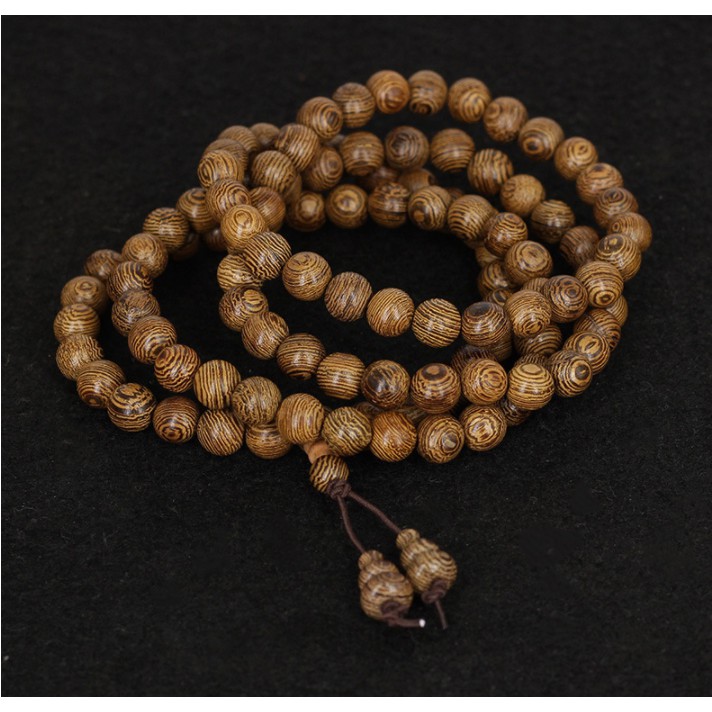 Vòng tay trầm hương  chuỗi 108 hạt vân đẹp dùng deo tay , cầu nguyện  645