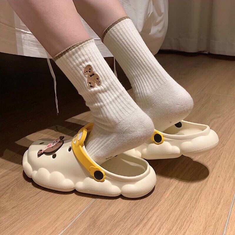 CHZK Dép Quai Ngang Đế Dày Thoáng Khí Chống Trượt HQ039