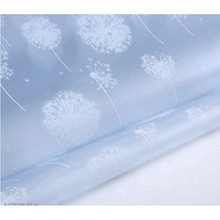 Cuộn 5m giấy dán kính hoa bồ công anh trắng - 0.45m *5m có keo sẵn