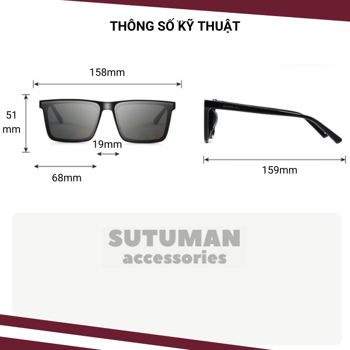 [GIAO TỐC ĐỘ] Kính râm nam giới chống tia cực tím cao cấp phong cách Hàn Quốc thương hiệu SUTUMANaccessories