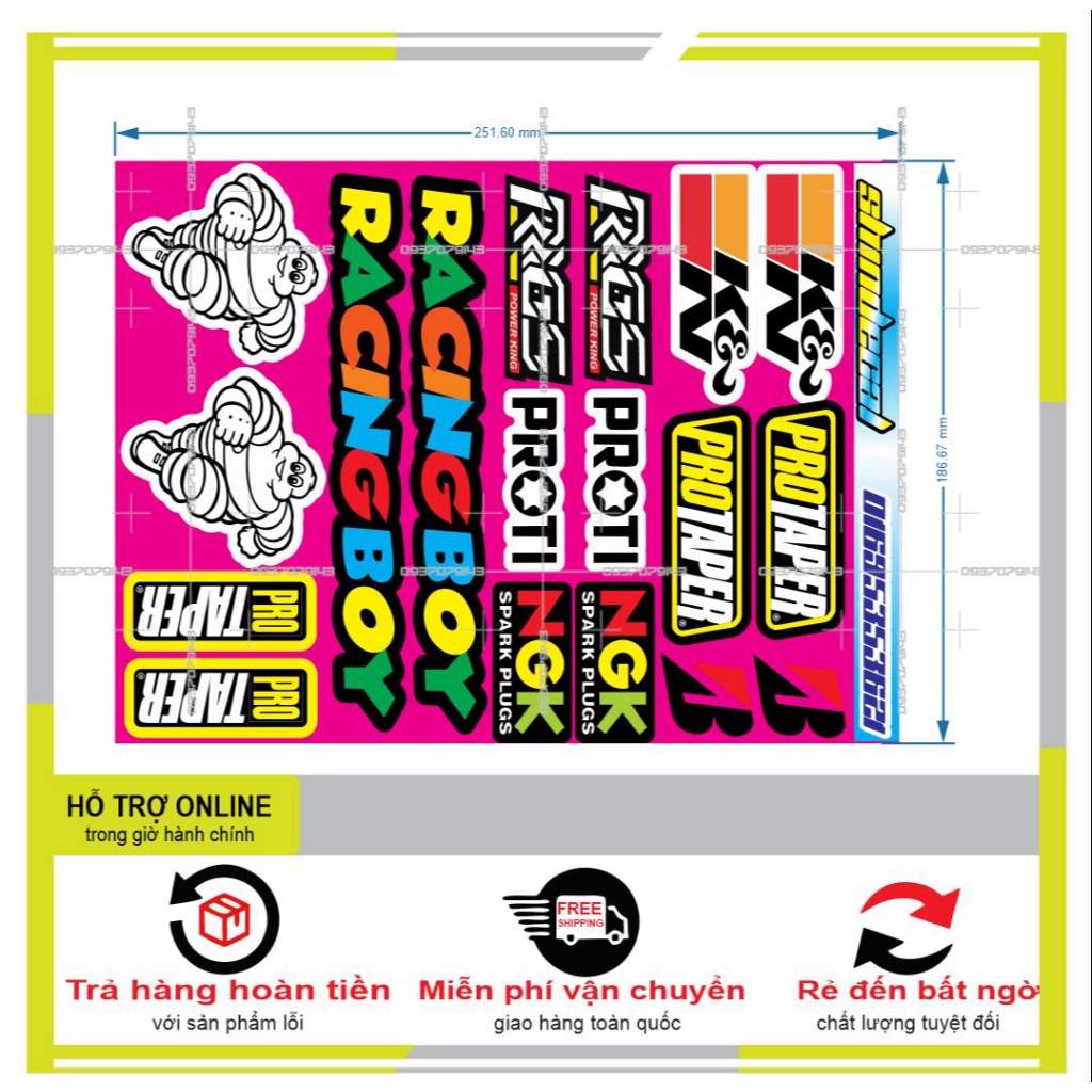 SHINDECAL- LOGO STICKER RACING BOY