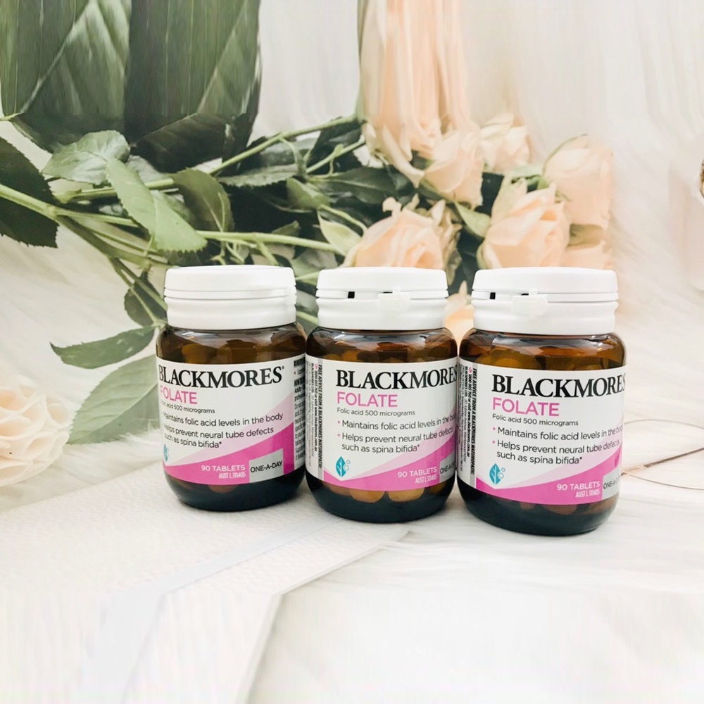 Viên Uống Bổ Sung Axit Folic Cho Mẹ Bầu Blackmores Folate Úc, 90 viên