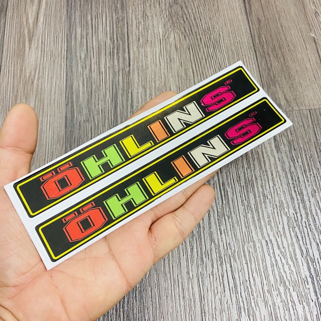 Bộ sưu tập tem dán phuộc trước Crom bóng nhiều mẫu mã dán trang trí phuộc trước xe máy