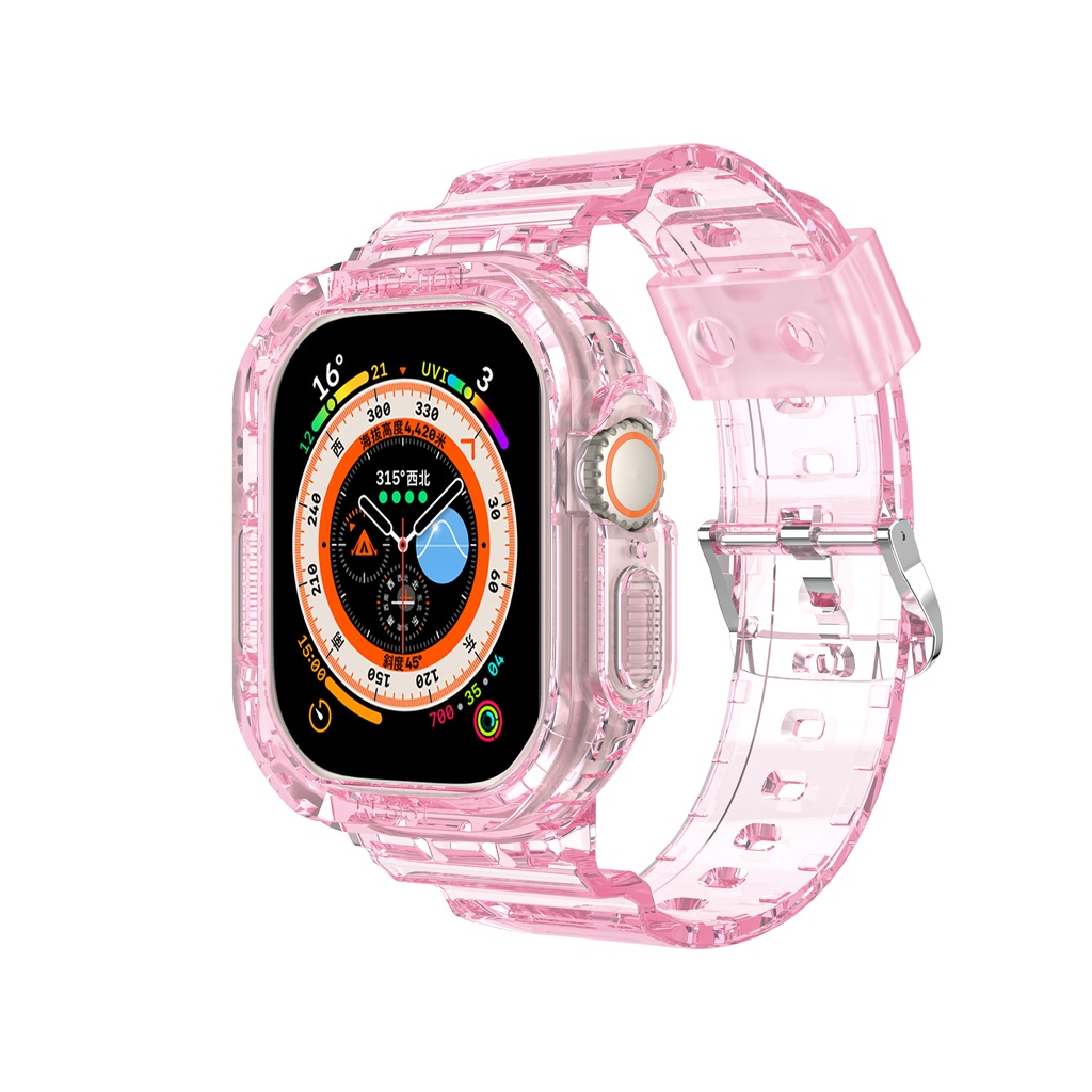 Bộ Dây Đeo + Vỏ Bảo Vệ Trong Suốt 49mm 49mm Cho Đồng Hồ Thông Minh Apple Watch 8 Ultra 49mm