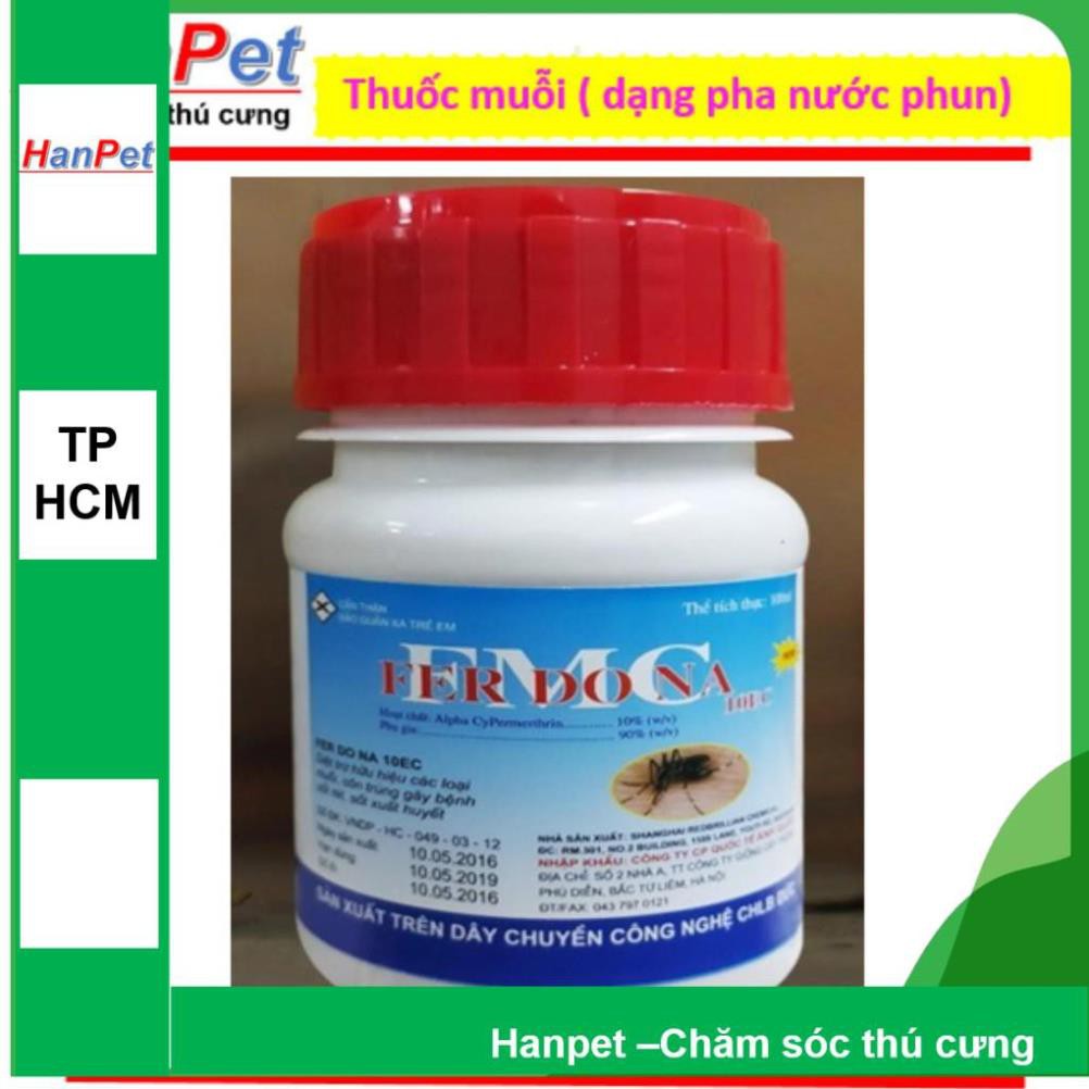 Hanpet.GV- 10070LV- Thuốc muỗi FERDONA 100ml,- dạng pha nước phun- 317b