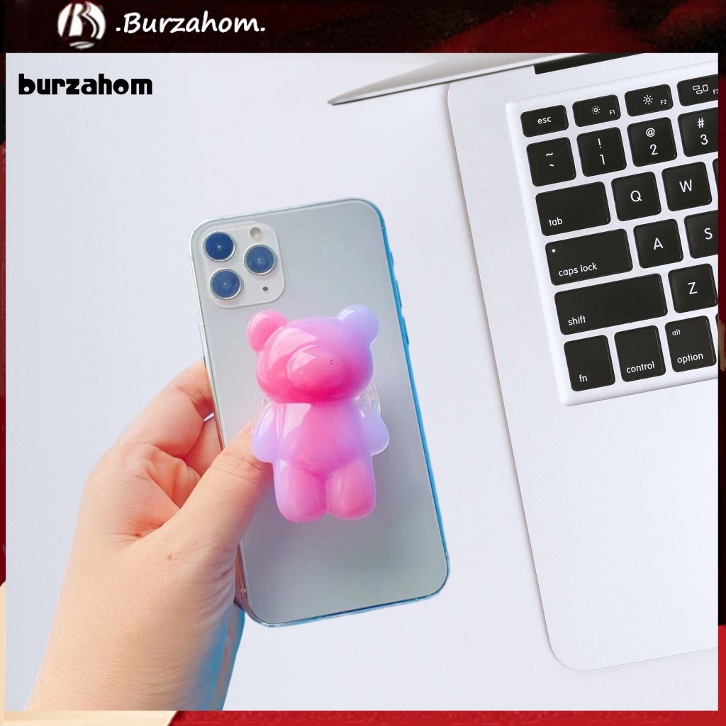 Giá Đỡ Điện Thoại Hình Gấu Bằng Nhựa Màu Gradient
