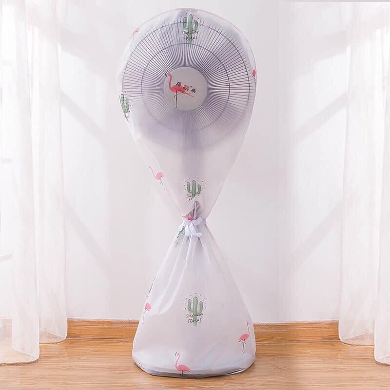 Bọc quạt cây chống bụi - bọc toàn thân kích thước 90x60cm Loại đẹp [ BỌC QUẠT CÂY KÉO KHÓA ]