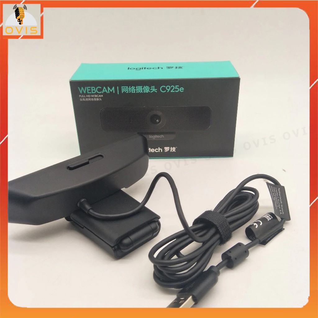Logitech C925E - Webcam Máy Tính Chụp Ảnh Chuyên Nghiệp, Hướng Thu Âm Rộng, Tự Động Lấy Nét