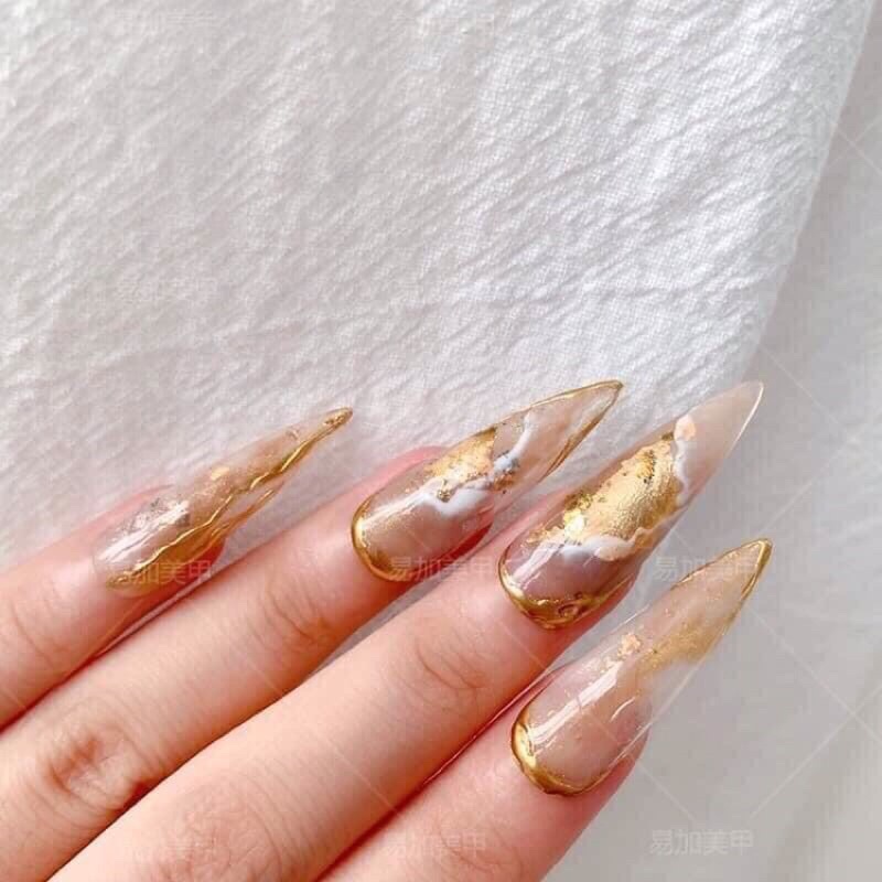 Nhũ giấy bạc, set 12 ô giấy nhún vàng bạc - CHEAP NAIL