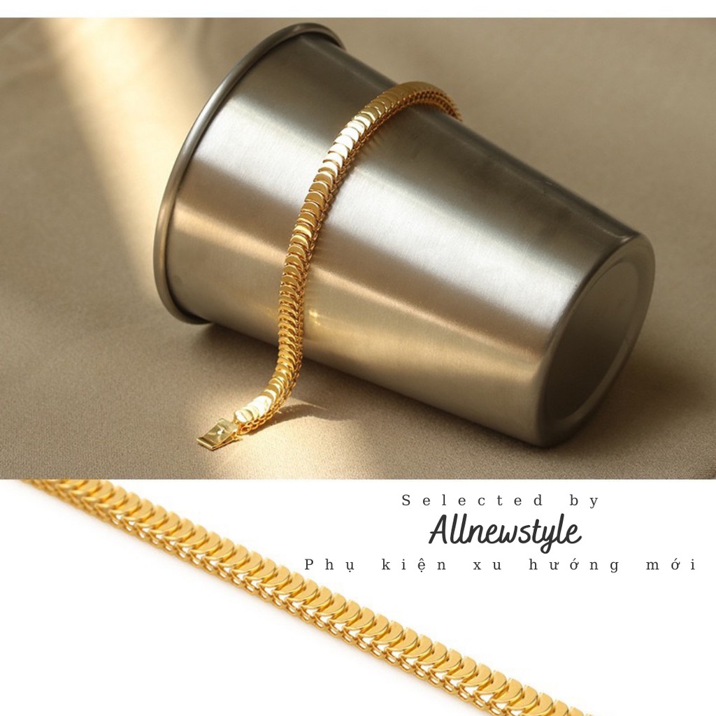 Vòng tay thép chuỗi xếp mạnh mẽ có khóa đóng Allnewstyle