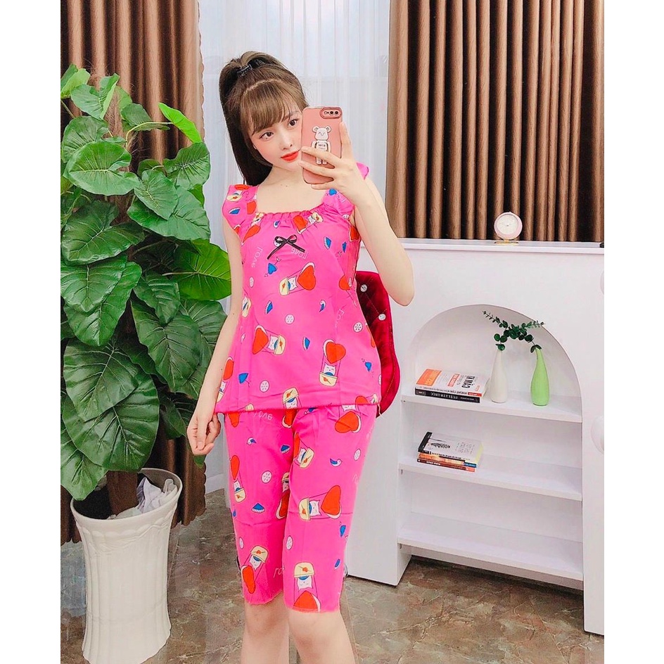 ❌ MẪU HOT❌❌ Đồ bộ lửng 2 dây mặc nhà  , đồ bộ nữ mặc nhà chipchip90 M00132
