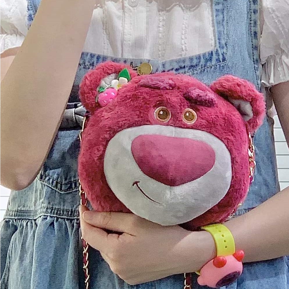 [ CHÍNH HÃNG - CÓ SẴN ] Túi đeo chéo mini Gấu dâu Lotso