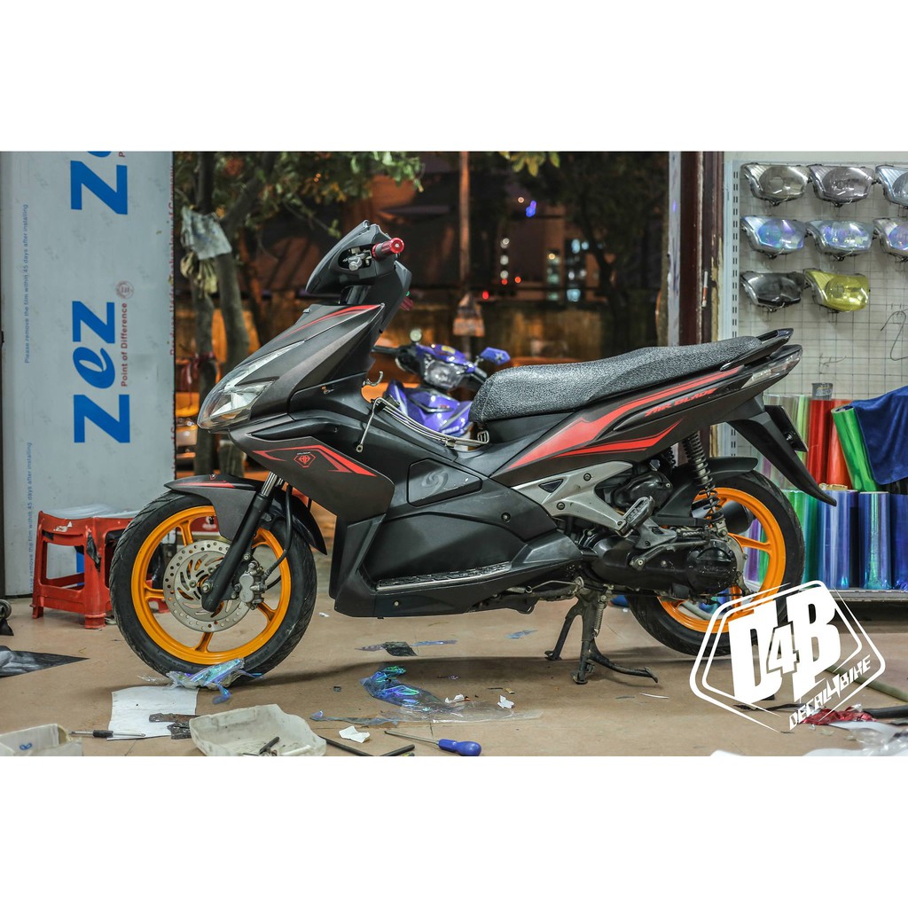Tem trùm xe  Air Blade 2009 Black Edition