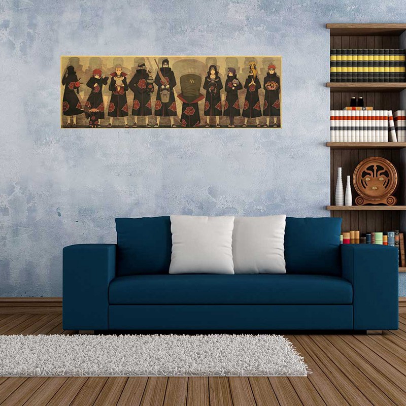 flowersqueen Tranh dán tường trang trí hình Naruto hoạt hình