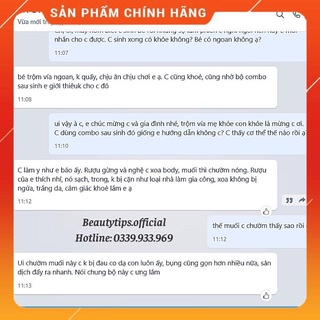 Combo Sau Sinh: Muối Thảo mộc + Rượu Gừng & Nghệ Hạ Thổ 3 Năm + Tặng Đai Quấn Cho Mẹ Sau Sinh I'm Nature
