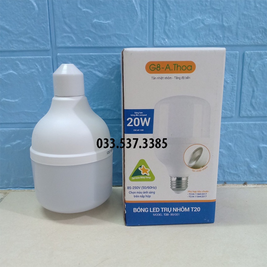 Bóng điện led, bóng đèn điện G8 công suất 20W độ bền cao, chống nước, cách nhiệt tốt