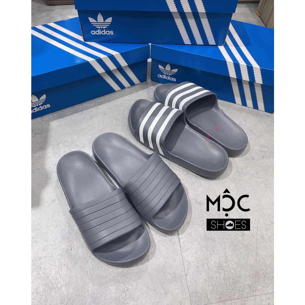 [Mã SKAMLTSM9 giảm 10% đơn 99K] *DÉP ADIDAS AQUA SLIDE ĐEN SỌC TRẮNG BEST SELLER HOT HIT và