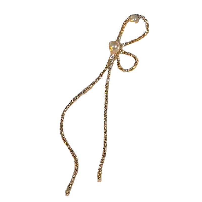 Bông Tai Bạc 2022 s925 Hình Nơ Đính Đá Kim Cương Toàn Diện