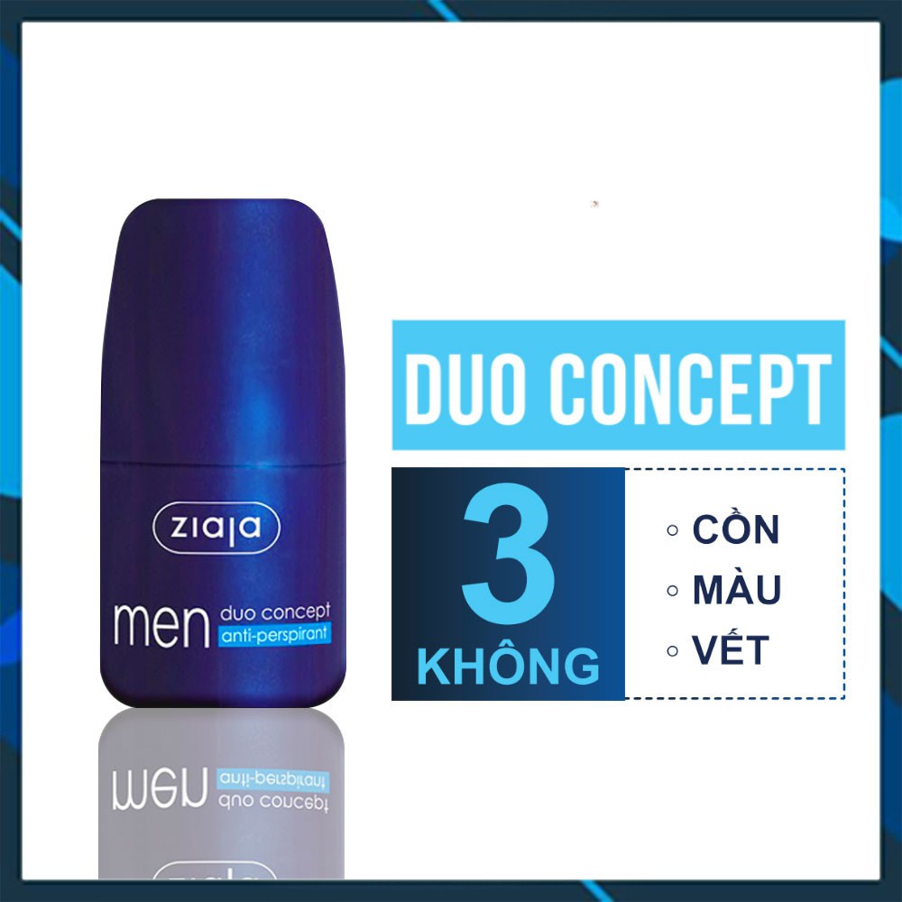 LĂN KHỬ MÙI DUO CONCEPT ZIAJA – ORGANIC DÀNH CHO NAM - 60ML