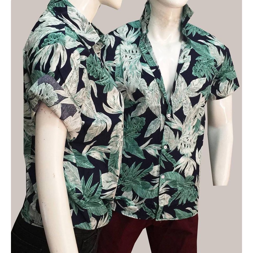 Áo sơ mi Hawaii Nam Nữ đi biển mùa hè fullsize 45-85kg