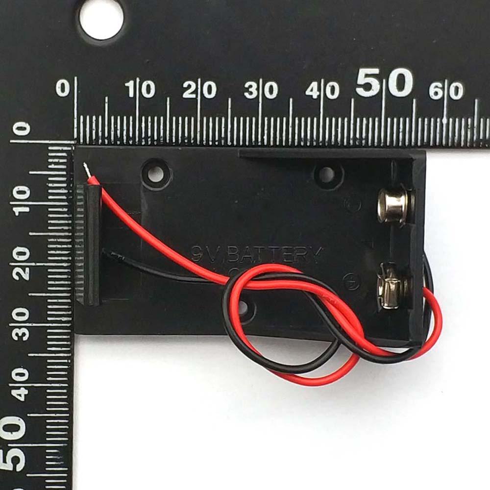 Hộp Đựng Pin Sạc Dự Phòng 9V Dạng Kẹp Lò Xo Bằng ABS Kèm Dây Giá Đỡ Tiện Dụng DIY
