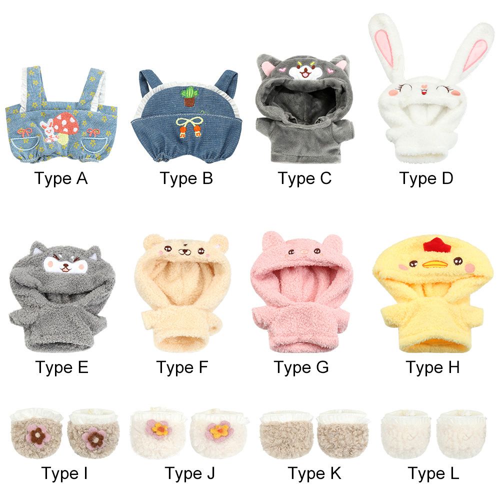 Bebetterm 1Pc 20CM Mini Doll Clothing Cotton DIY Cute Replacement Suspender Pants Accessories