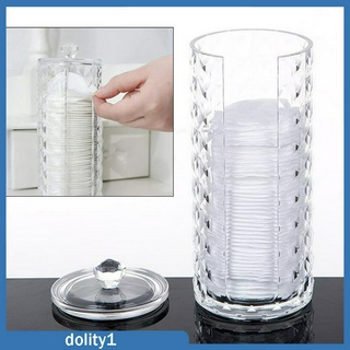 [Hàng mới về] Hộp đựng bông tẩy trang chất liệu acrylic trong suốt cao cấp để bàn tiện dụng
