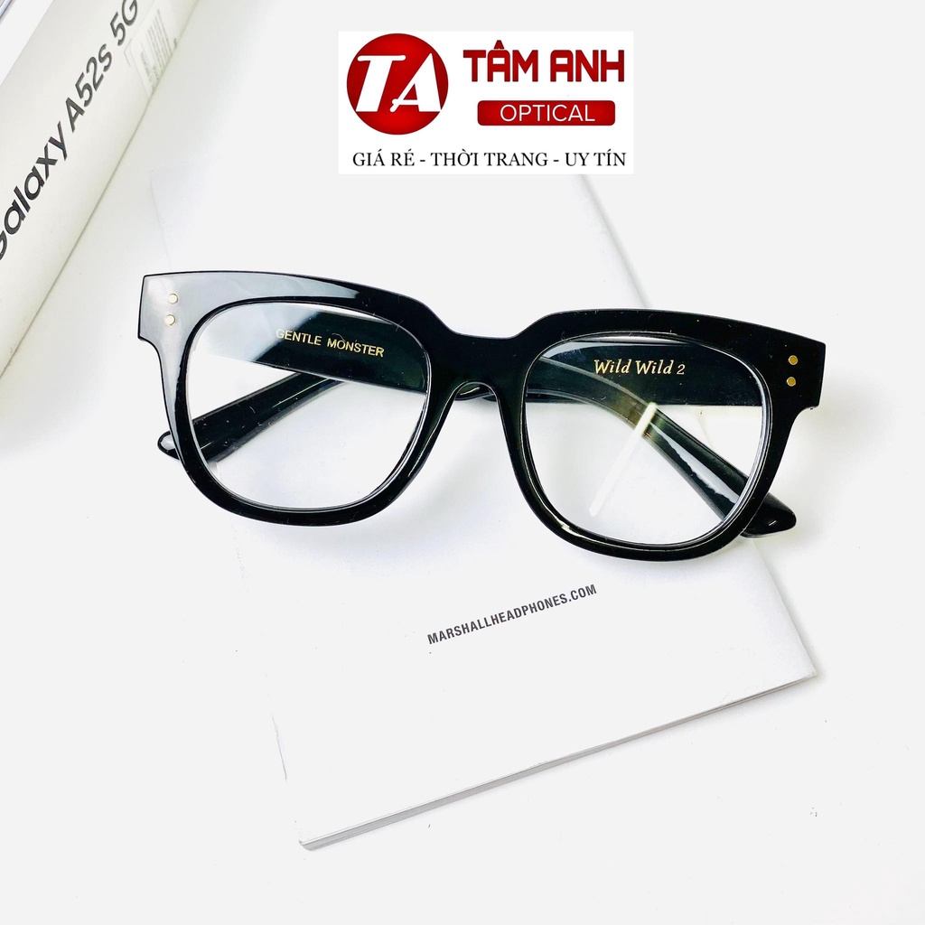 Gọng Kính Cận Bản To Mắt Vuông Chữ V Thời Trang Nam Nữ Hottrend