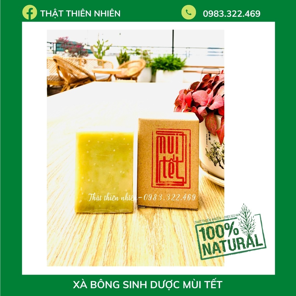(Tặng túi lưới đi kèm) Xà Bông Sinh Dược Mùi Già -Xà Phòng Sinh Dược Mùi Tết - Mang Hương Tết- Tắm Tất Niên