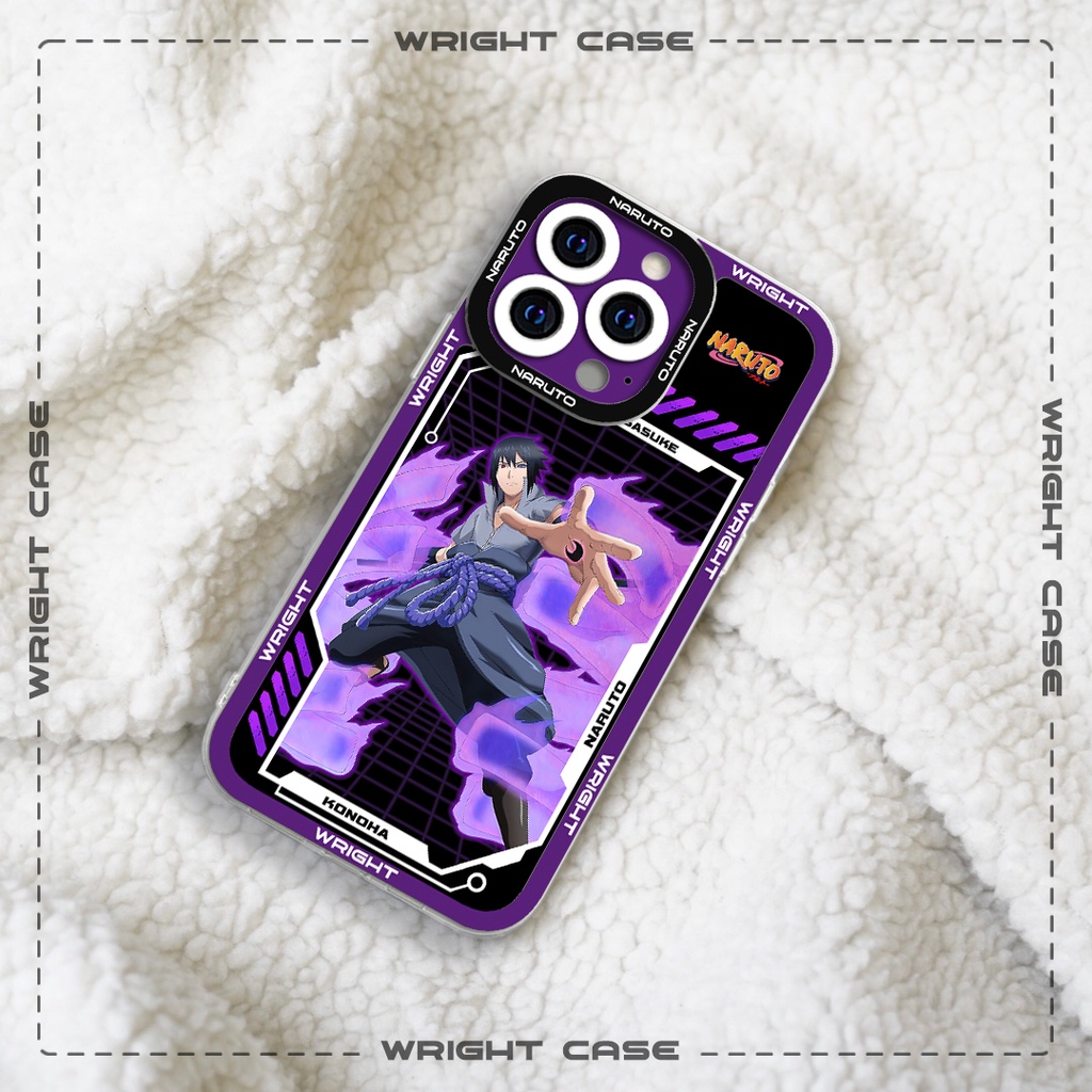 Ốp lưng iphone cạnh vuông Sasuke Naruto Anime Wrightcase 6plus/7/8/8plus/x/xs/11/12/pro/max/plus/promax