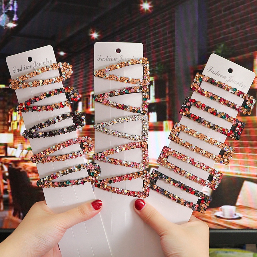 Kẹp Tóc Đính Đá Nhiều Màu Sắc Phong Cách Hàn Quốc