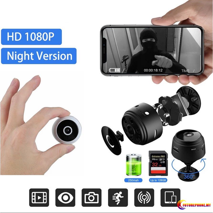 Camera An Ninh A9 Mini 4K Full HD 1080P 150 Độ