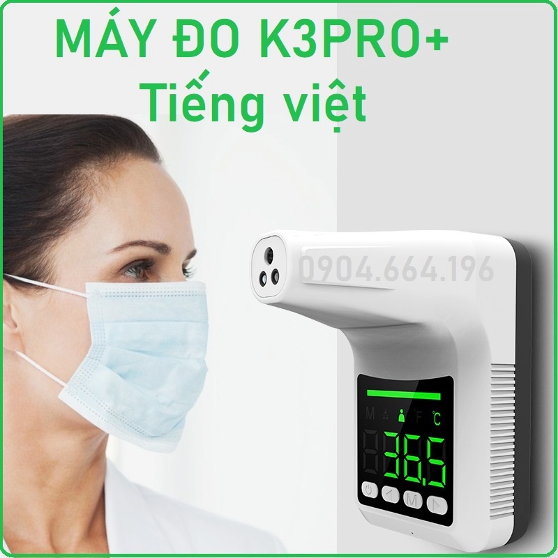 Máy đo nhiệt độ tự động, thiết bị đo thân nhiệt từ xa bản tiếng việt