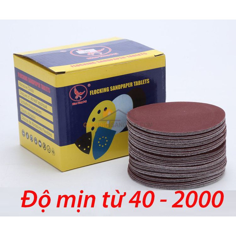 Giấy chà nhám mài bóng, đánh bóng tròn 4 inch