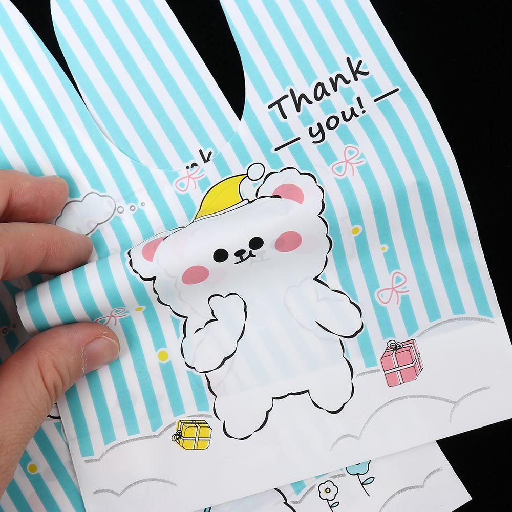 LAKAMIER 50 Túi Đựng Bánh Quy Hình Thỏ Phục Sinh Dễ Thương