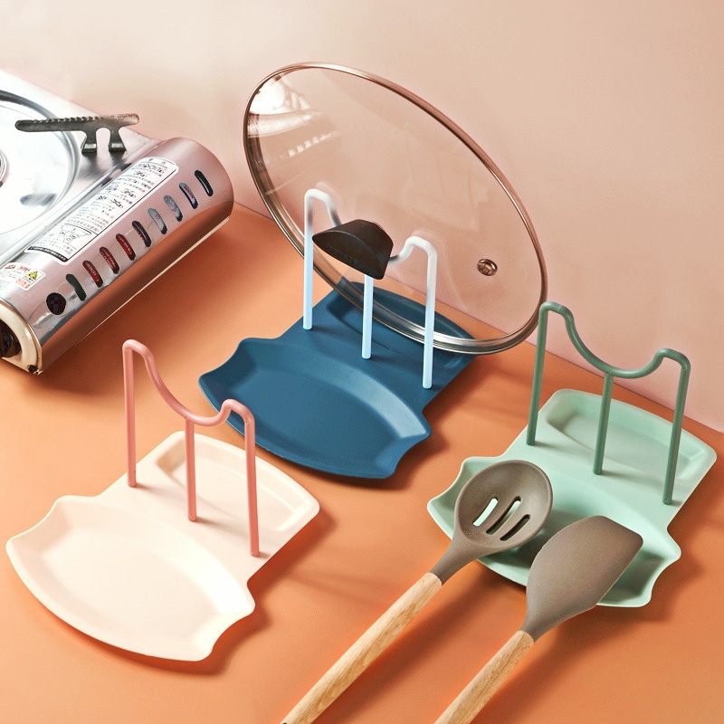 Giá Đỡ Nắp Nồi/Muỗng/Dĩa Đa Năng Bằng Nhựa