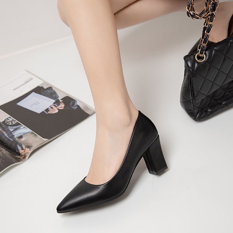 Giày IELGY gót cao 7cm mũi nhọn thanh lịch dành cho nữ