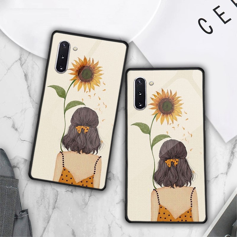 [HOT] - ỐP IPHONE, SAMSUNG TRÁNG GƯƠNG CÔ GÁI HOA HƯỚNG DƯƠNG dah211127