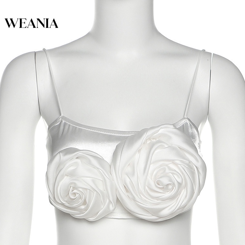 Áo Hai Dây Hở Lưng Màu Trơn Họa Tiết Hoa Thời Trang Mùa Hè Cho Nữ