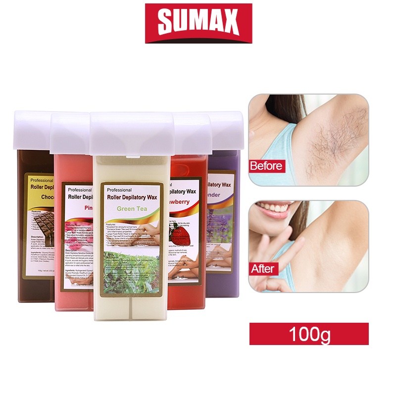 Sáp wax lông nóng SUMAX có đầu lăn tiện lợi dễ sử dụng 100g