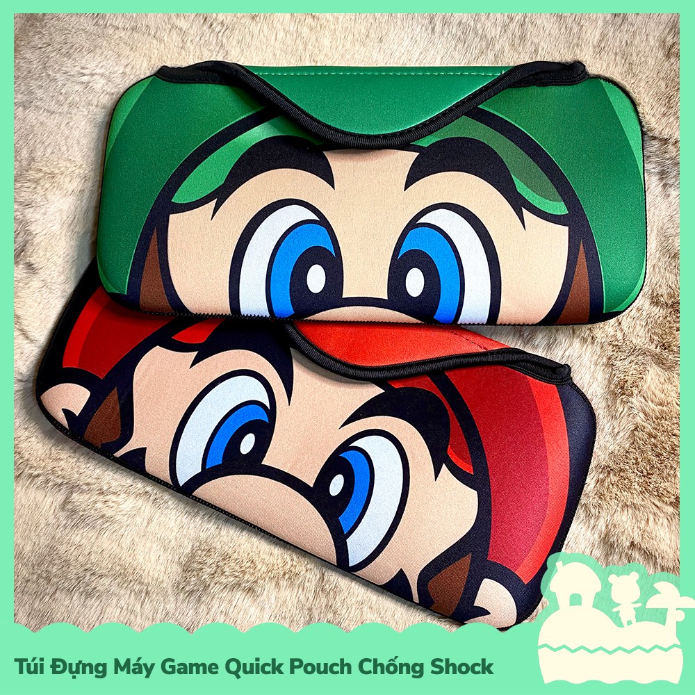 [Sẵn VN - NowShip] Phụ Kiện Túi Vải Quick Pouch Đựng Máy Game Nintendo Switch NS Mario, Luigi, Splatoon, Kirby