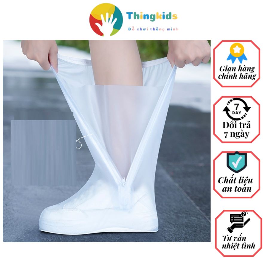 Bọc giày sillicon đi mưa chống trơn trượt - Thingkids