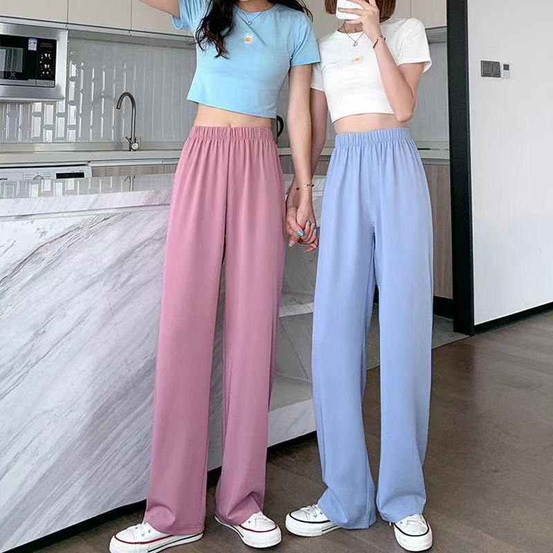 Quần Dài Ống Rộng Lưng Cao Phong Cách Mới Cho Nữ