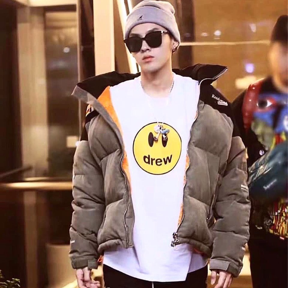 DREW HOUSE Justin Bieber The same smiley print casual loose short-sleeved T-shirt