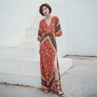 ORDER Váy boho thổ cẩm dáng dài - 2 mẫu